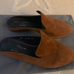 ROBERT CLERGERIE Suede Slip On Mule